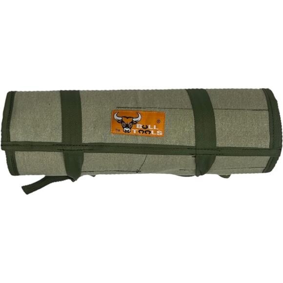 Tool Roll Organizer with 26 Pockets for Wrenches, Metric & SAE Durable Cotton - Picture 6 of 8